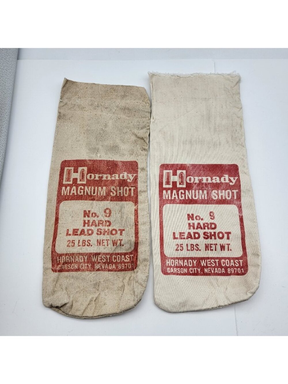 Vintage Lead Shot Canvas Bags Empty Lot 2 Hornaday #9